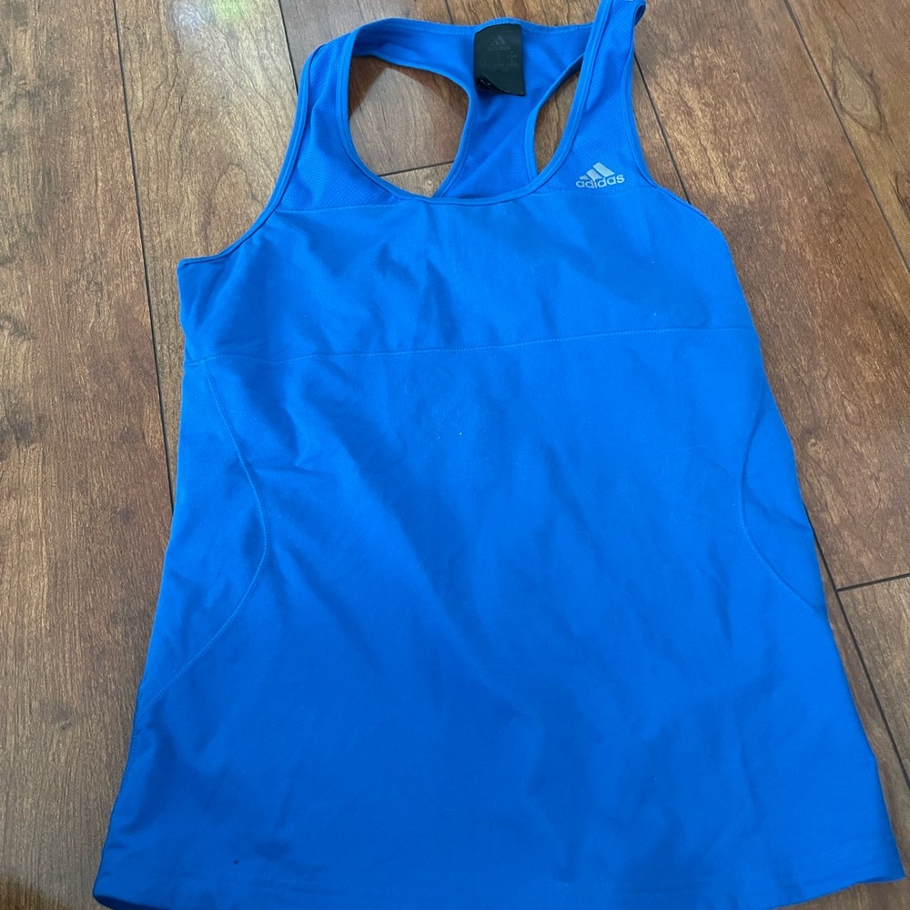 Women’s blue and black adidas tank top. Size medium. *can buy both or just one!*